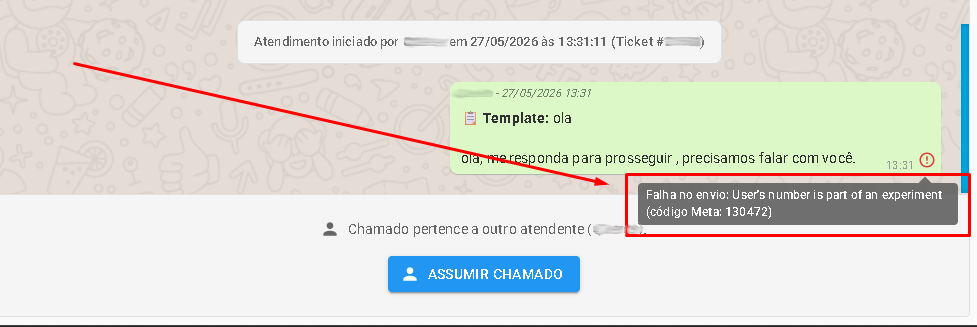 130472 ("User's number is part of an experiment")